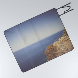 Cliff by a beautiful sea Picnic Blanket