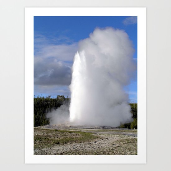 Old Faithful - Yellowstone National Park Art Print