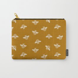 Bee pattern in gold yellow background Carry-All Pouch