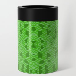  geometric pattern in green colors Can Cooler