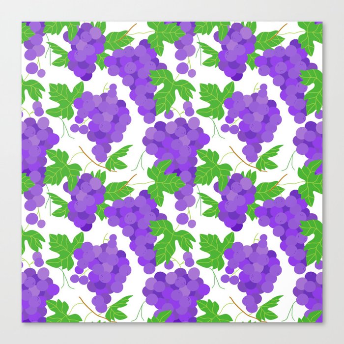 Grape fruit seamless pattern illustration Canvas Print