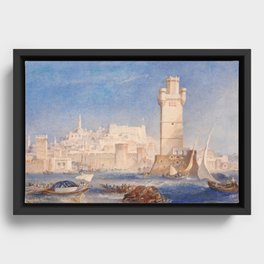 william turner Rhodes  1824 Framed Canvas
