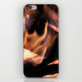 Camp Fire in the Winter iPhone Skin