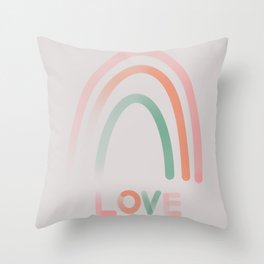 Love rainbow Throw Pillow