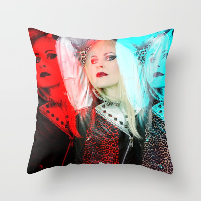 Pop art top throw pillows