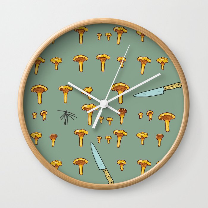 Mushroom hunting Wall Clock