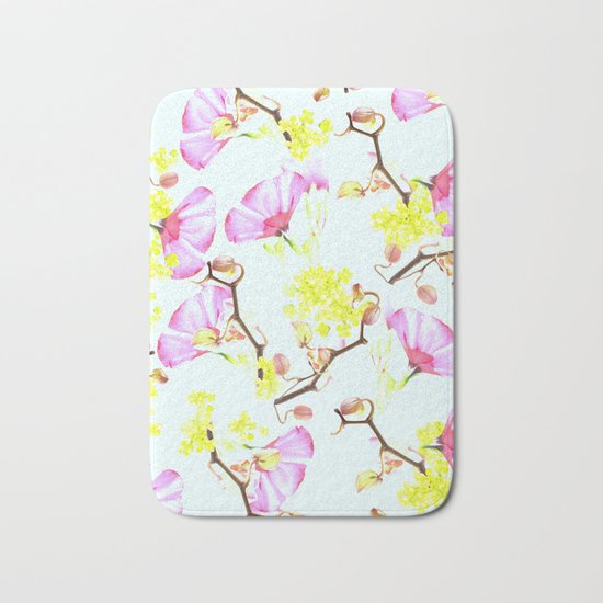 Spring flowers (floral) Bath Mat