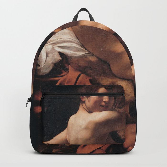 Portrait by Caravaggio of Saint John the Baptist Backpack