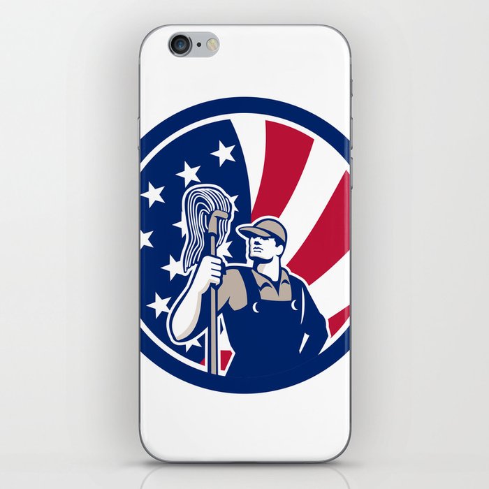 American Industrial Cleaner USA Flag Icon iPhone Skin
