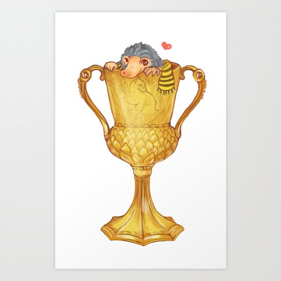 Hufflepuff Niffler Art Print by liieszz Society6