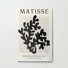 Noir: Matisse Series 03 | Mid-Century Edition Metal Print | Noir, Modern, Leaves, French, Girls, Exhibition, Pop, Henri, Bohemian, Art 