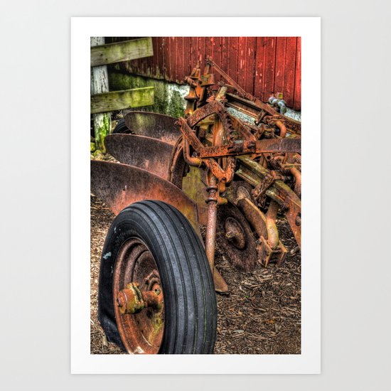 'Old Plow' Art Print
