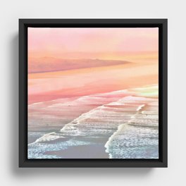 Pink Ocean Framed Canvas