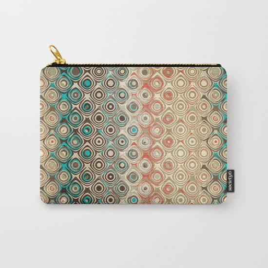 Retro Circles Pattern Carry-All Pouch