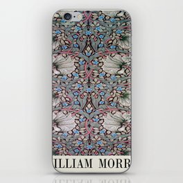 William Morris Floral Art Print, William Morris Exhibition Vintage Poster, Wall Art Decor iPhone Skin