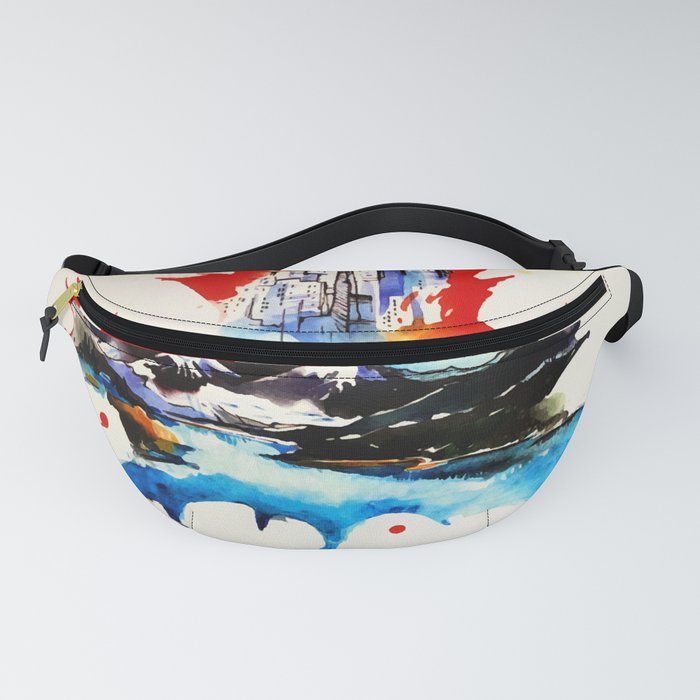 Vintage Canada Maple Leaf Travel Love Watercolor Fanny Pack