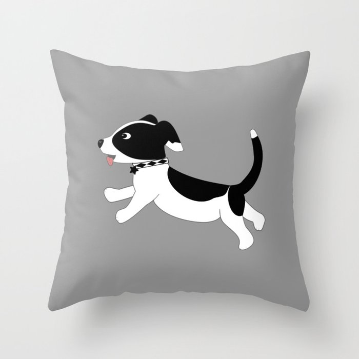 Give a Dog a Bone Pattern and Print Throw Pillow