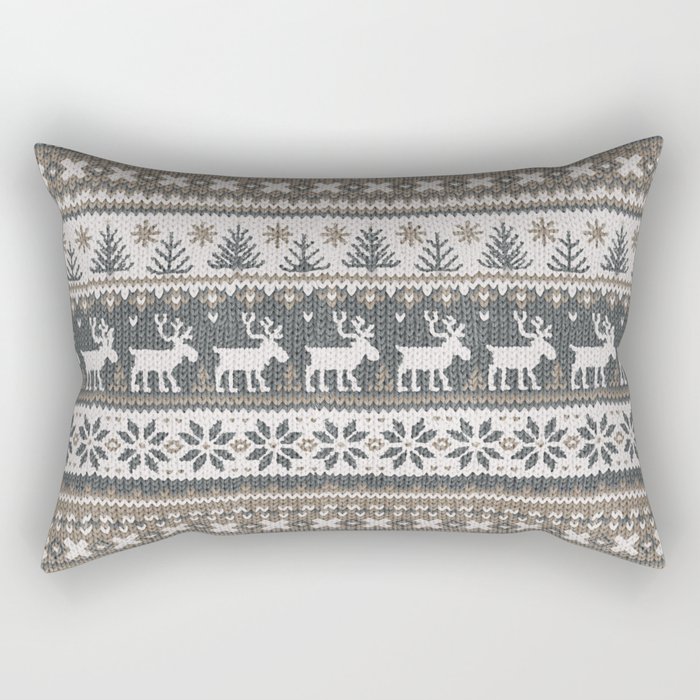 Ugly Christmas Sweater Digital Knit Pattern 6 Rectangular Pillow