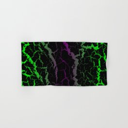 Cracked Space Lava - Green/Purple Hand & Bath Towel