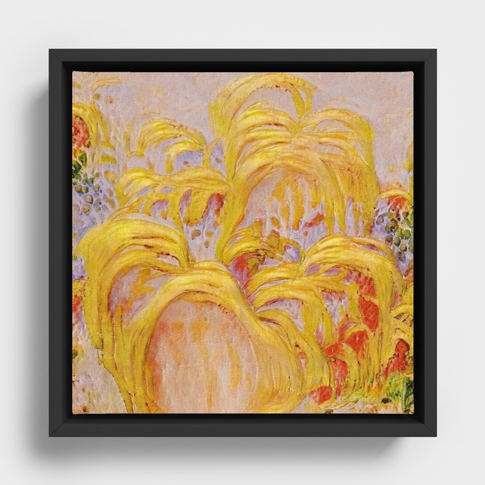 Bananas and strawberries fireworks Framed Canvas