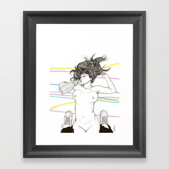 Let's drink! Framed Art Print