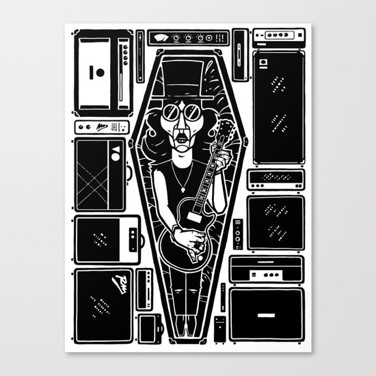 The dead rockstar Canvas Print