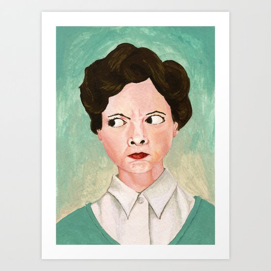 Miss Unbelievably Angry Art Print