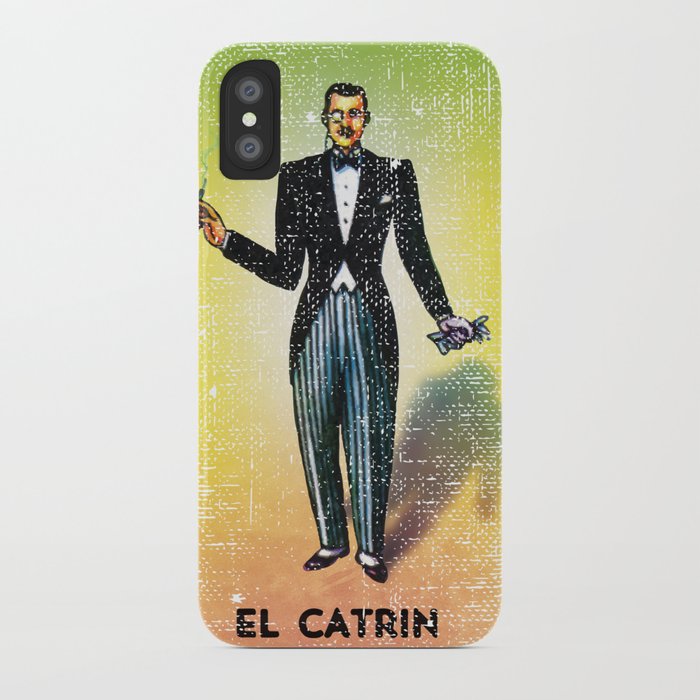 El Catrin Mexican Loteria Bingo Card Iphone Case By Casadeloteria Society6