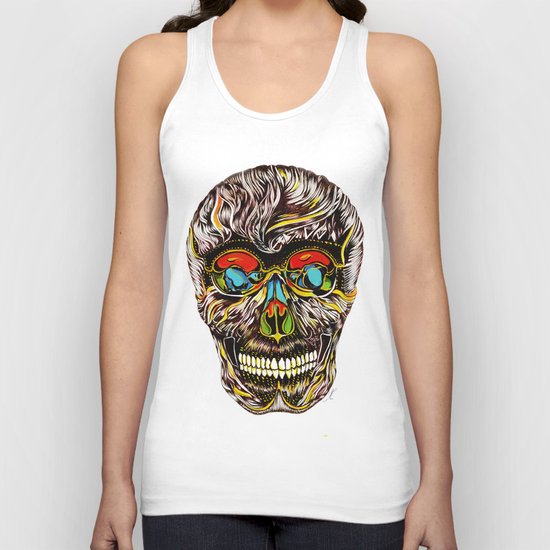 Colorful Skull Unisex Tank Top