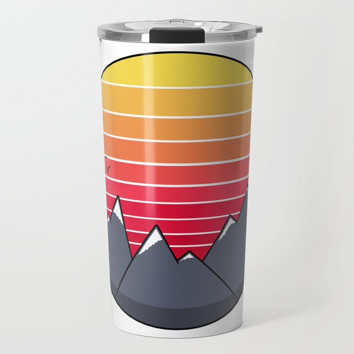 Abstract Sunset Travel Mug