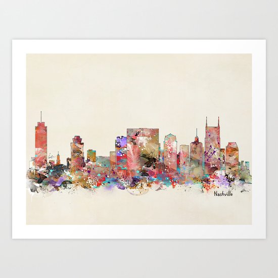 music city tennessee Art Print
