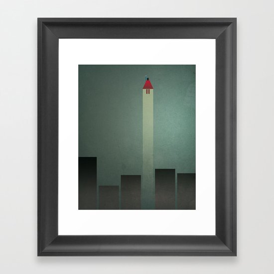 Smooth Minimal - Flying man Framed Art Print