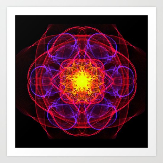 Silkweave / Neon Sigil 1 Art Print