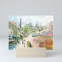 Madeline Montmartre colored Mini Art Print