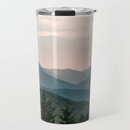 Smoky Mountain Pastel Sunset Travel Mug