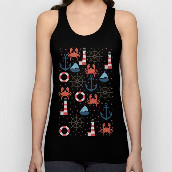 Sea blue pattern Unisex Tank Top