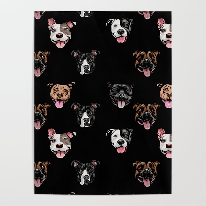 All over dog pattern 11 Poster