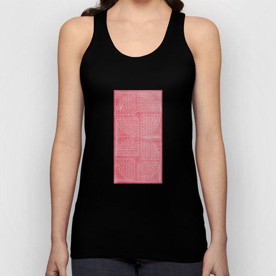 Robotic Boobs Red Unisex Tank Top