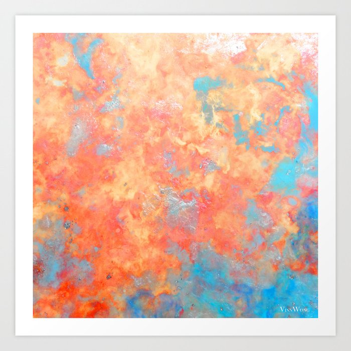 Summer Rain Original Abstract Art By Vinn Wong Art Print By