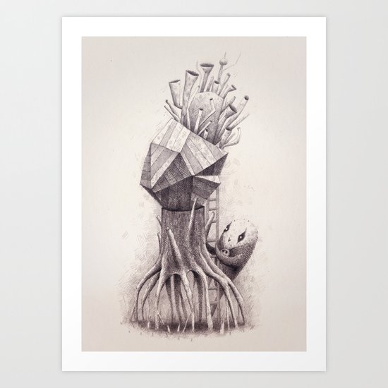 Owl Trumpet Box Art Print