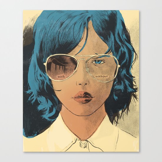 With & Without Canvas Print