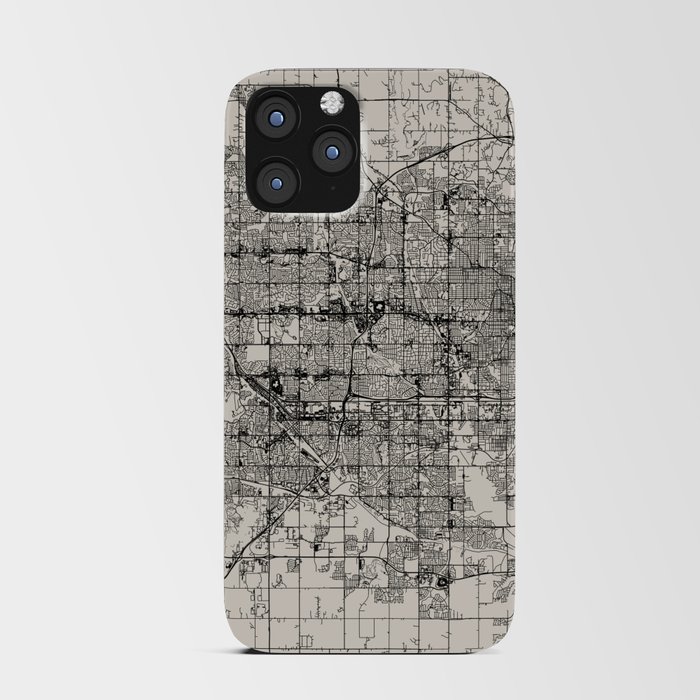 USA - OMAHA. Map Drawing iPhone Card Case