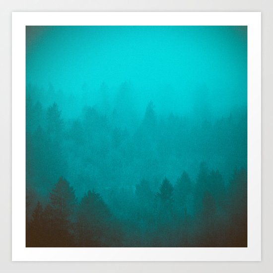 PNW Fog Forest Art Print