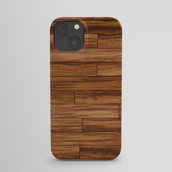 Brown wood board iPhone Case