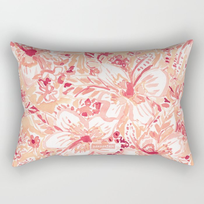 HIYA HIBISCUS Tropical Floral Rectangular Pillow