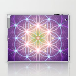 Purple Flower of Life Laptop Skin