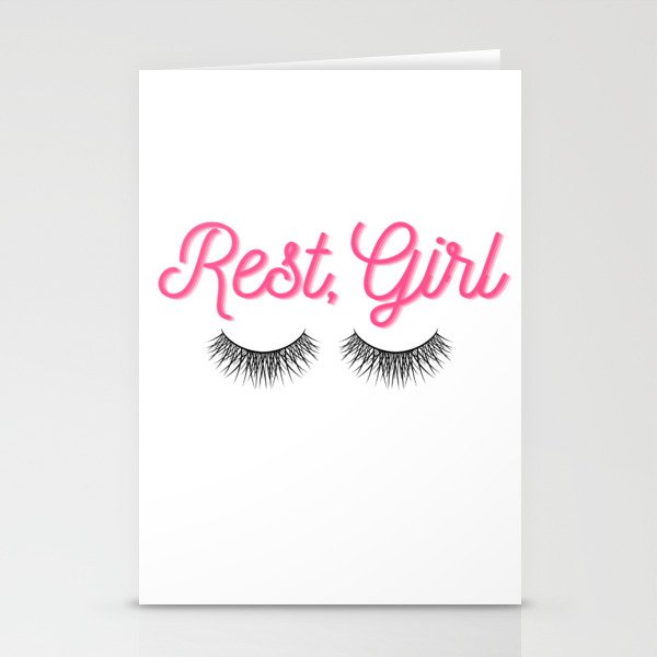 Rest, Girl Stationery Cards