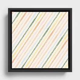 rainbow modernist Framed Canvas