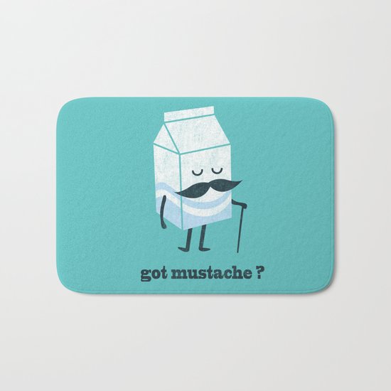 Got mustache? Bath Mat
