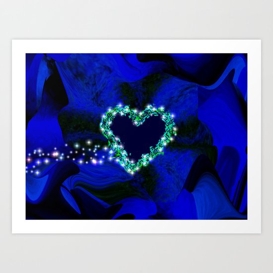 Heart and Stars Art Print